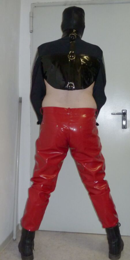 Free porn pics of Red pants and boots 5 of 29 pics