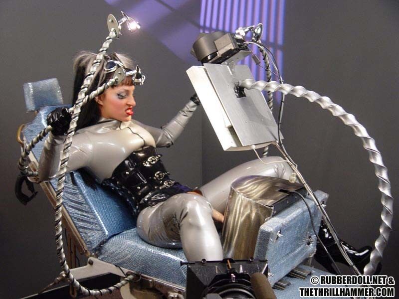 Free porn pics of Rubberdoll rides the Thrillhammer 14 of 113 pics