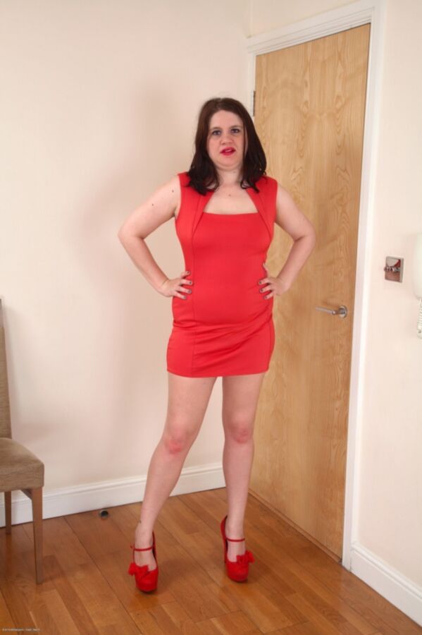 Free porn pics of Kayleigh - Red dress and heels 1 of 268 pics