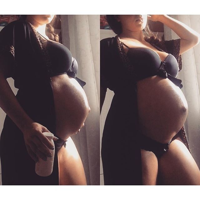 Natural thong gym preggo