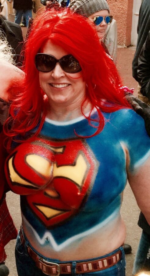 Free porn pics of Mardi Gras Supergirl 7 of 7 pics