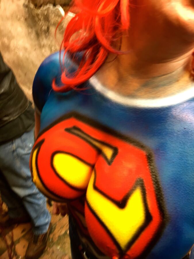 Free porn pics of Mardi Gras Supergirl 2 of 7 pics