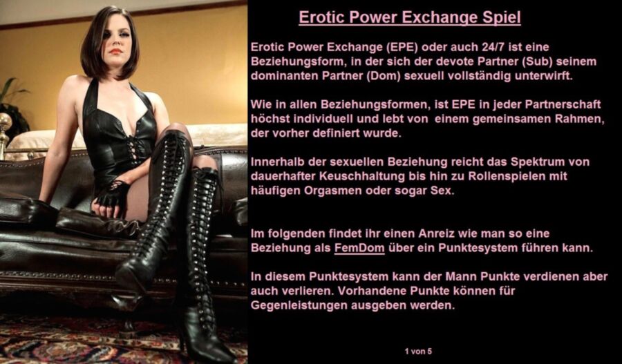 Free porn pics of Erotic Power Exchange Game - Deutsch - FemDom Edition 1 of 6 pics