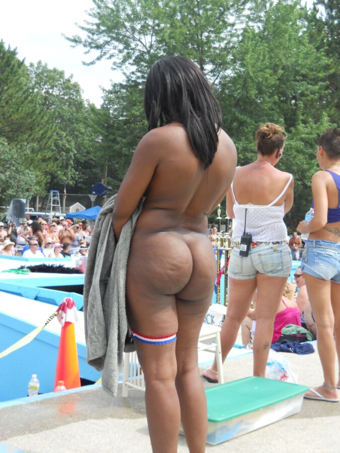 Free porn pics of Ebony Naked Outside Hot Body! 18 of 35 pics