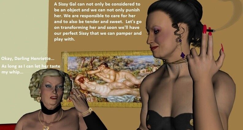 Free porn pics of Mistress Lady Hanni and TG Lady Henriette recruit a new sissy sl 12 of 12 pics