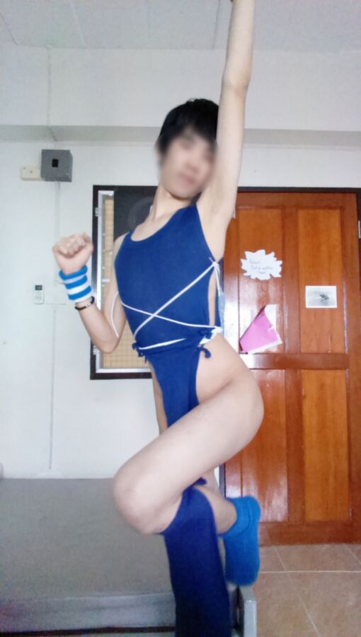 Free porn pics of Crossdress in bluedress 23 of 28 pics