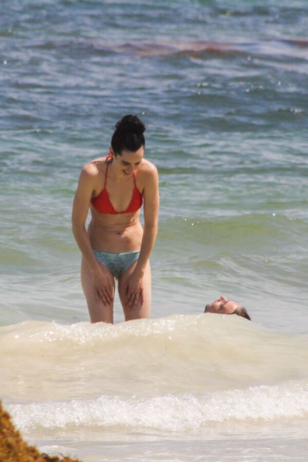 Free porn pics of Krysten Ritter in Bikini at a Beach in Cancun  9 of 53 pics