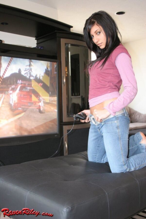 Free porn pics of Raven Riley: videogame stripping 3 of 100 pics