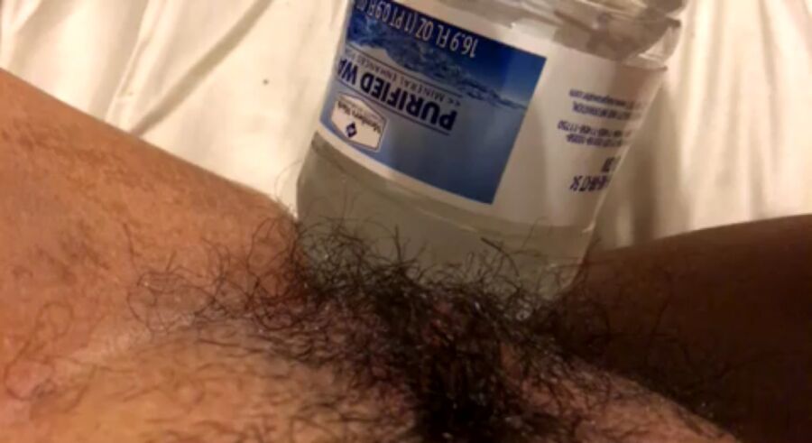 Free porn pics of Water Bottle in my chubby hairy teen pussy  1 of 20 pics