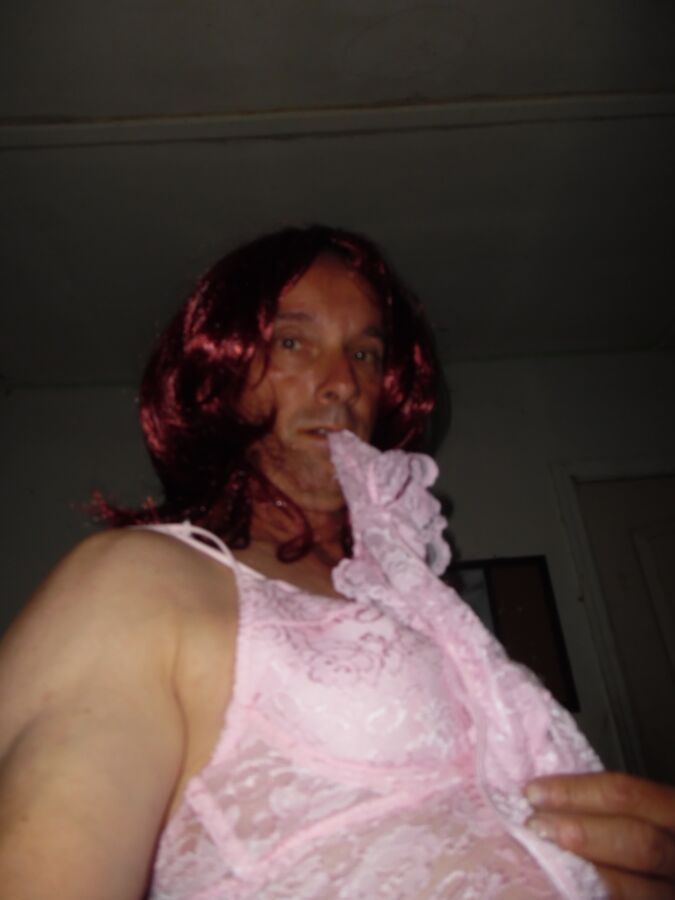 Free porn pics of LaceyLovesCD Pink Lace nightie 21 of 65 pics