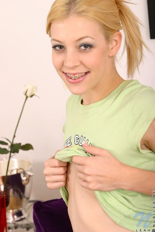 Free porn pics of Young Leah - blond titless with braces - A real cutie pie 3 of 45 pics