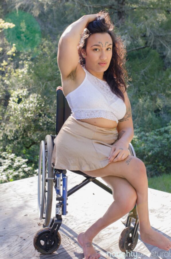 Free porn pics of Wheelchair girl has a big Bush 18 of 140 pics