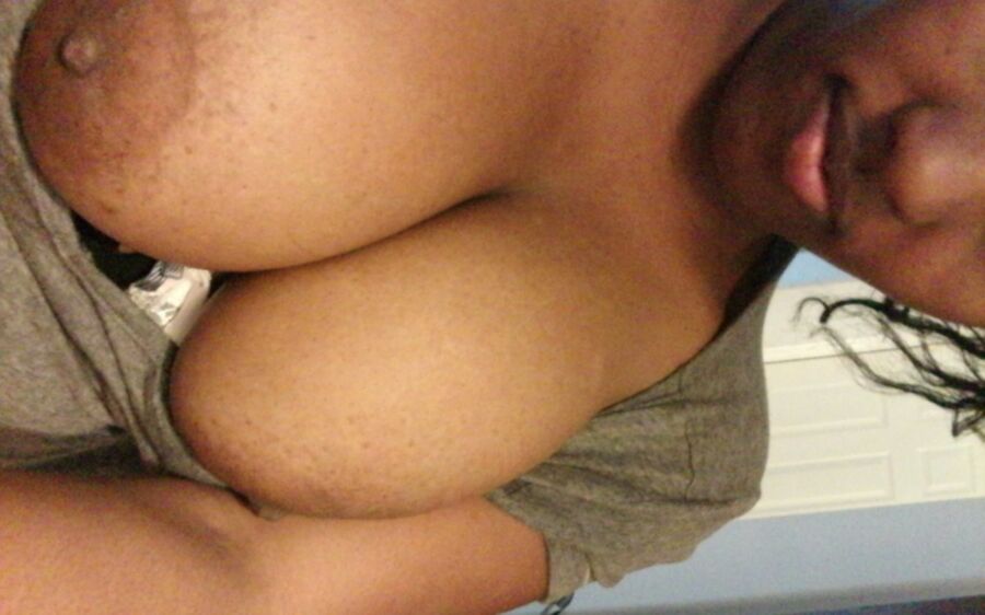 Free porn pics of My big black boobs 3 of 5 pics