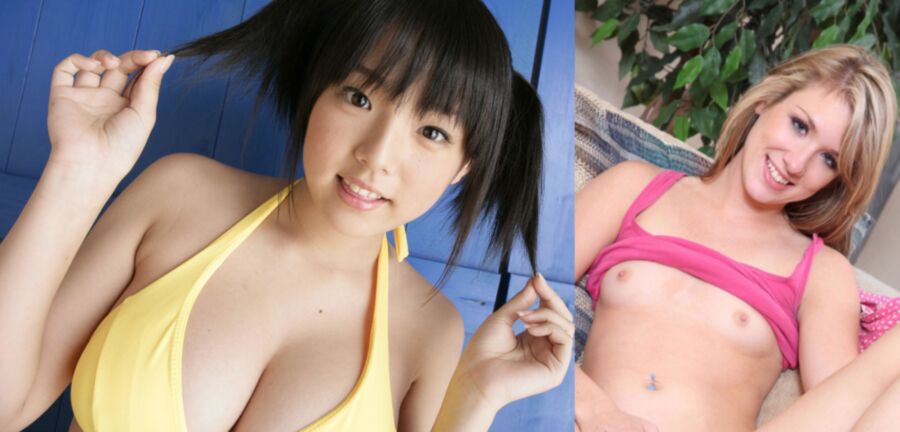 Free porn pics of Busty Asians versus Flat White Women VI (Stereotypes Reversed) 10 of 24 pics
