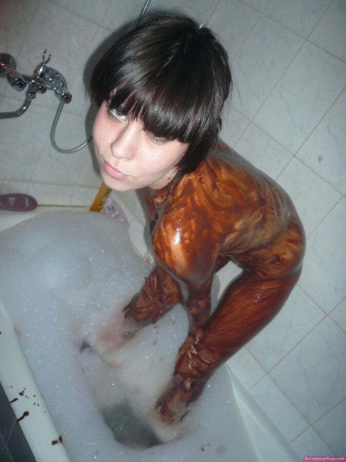 Free porn pics of Hot Brunette Takes A Chocolate Bath 5 of 20 pics