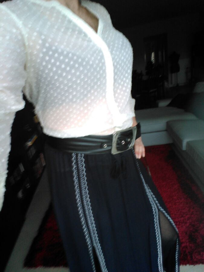 Free porn pics of Me again in a brand new long skirt  12 of 15 pics