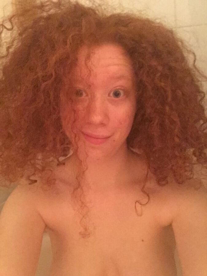 Free porn pics of Curly hair redhead with amazing body taking selfies 7 of 76 pics
