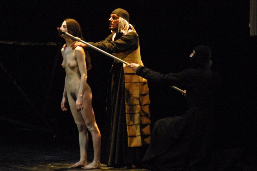 Naked on stage