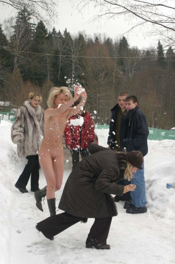 Free porn pics of Russian blonde in the snow 18 of 52 pics