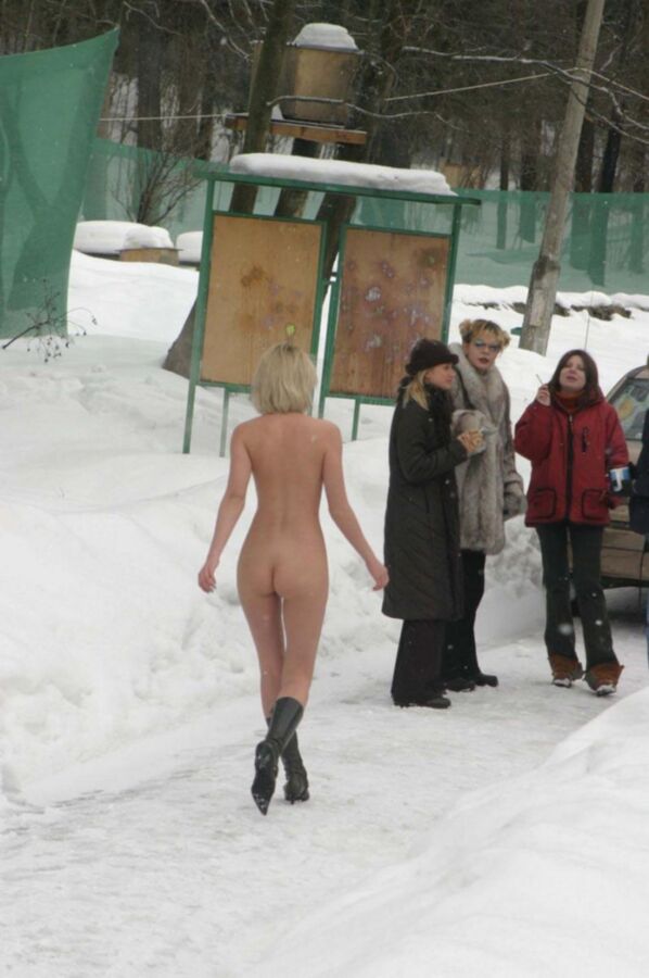Free porn pics of Russian blonde in the snow 5 of 52 pics