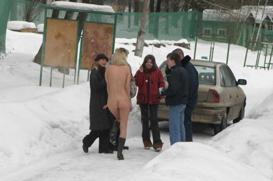 Free porn pics of Russian blonde in the snow 6 of 52 pics