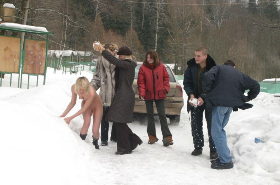 Free porn pics of Russian blonde in the snow 20 of 52 pics