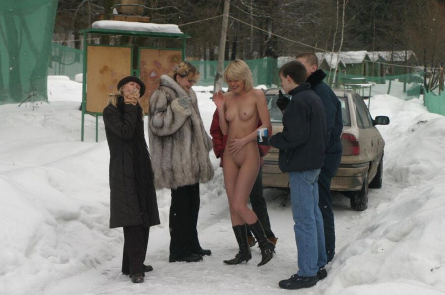 Free porn pics of Russian blonde in the snow 8 of 52 pics