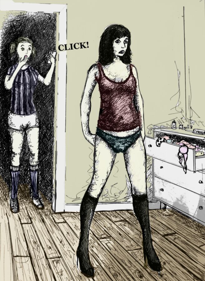 Free porn pics of Crossdress Sissy Forced Femme Drawings 3 of 16 pics