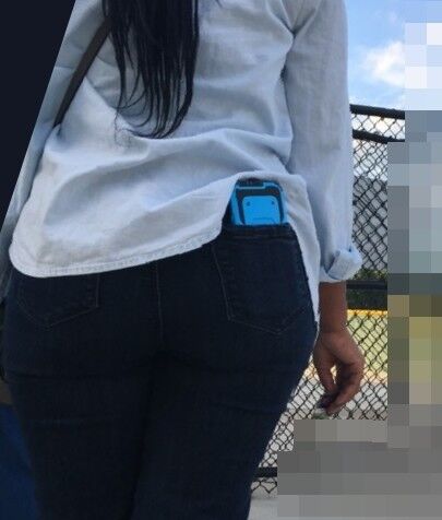 Free porn pics of  Candids of Ebony in dark jeans and worn clothes 12 of 21 pics