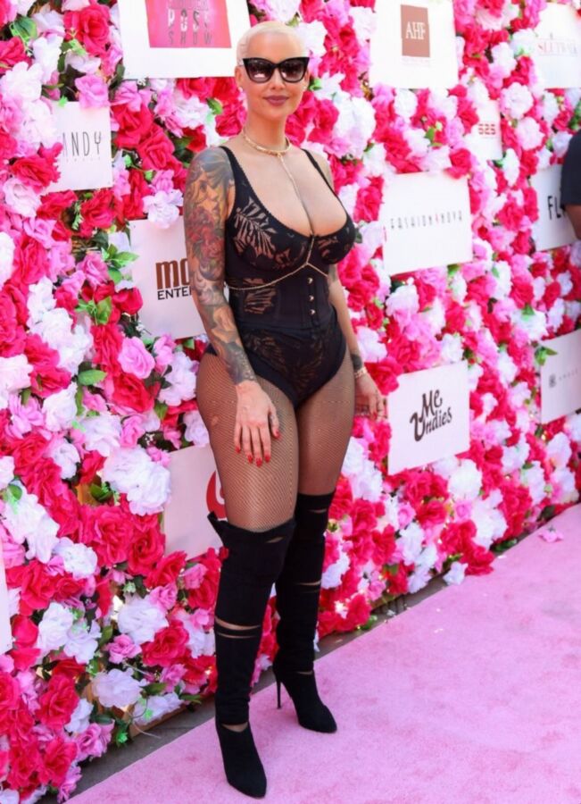 Free porn pics of Amber Rose Slutty ASS in black tights 12 of 16 pics