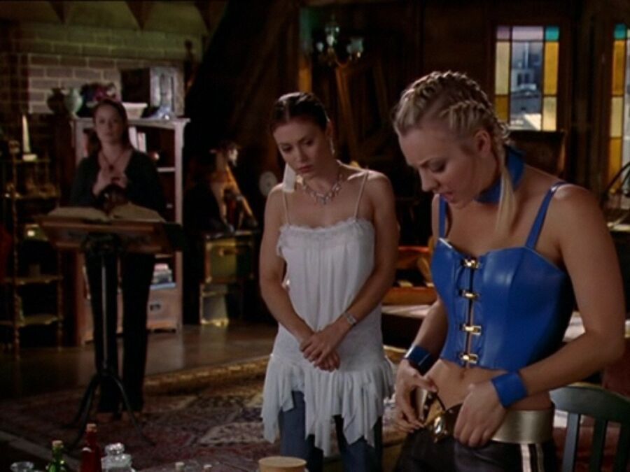 Free porn pics of Kaley Cuoco - Charmed Blue Leather 9 of 18 pics
