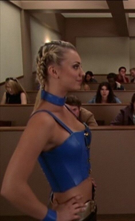 Free porn pics of Kaley Cuoco - Charmed Blue Leather 13 of 18 pics