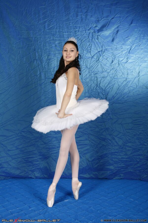 Free porn pics of Russian Ballerina Elya in White Tutu 9 of 19 pics