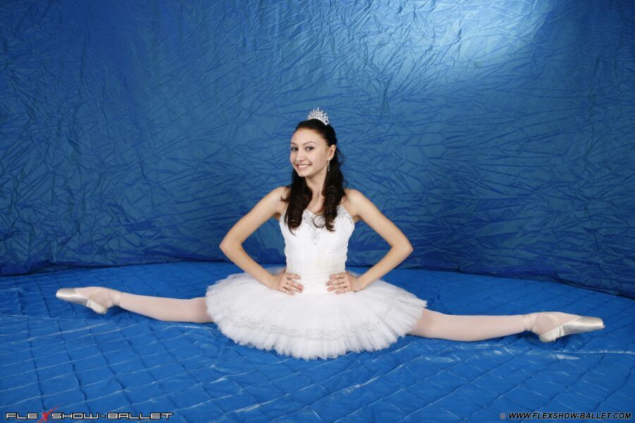 Free porn pics of Russian Ballerina Elya in White Tutu 6 of 19 pics
