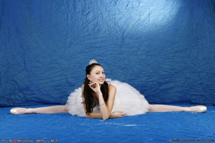 Free porn pics of Russian Ballerina Elya in White Tutu 5 of 19 pics
