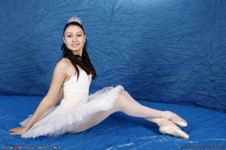 Free porn pics of Russian Ballerina Elya in White Tutu 7 of 19 pics