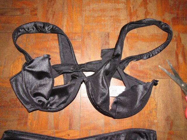 Free porn pics of Black Wetlook Bra Top Bikini Meets My Scissors 6 of 12 pics