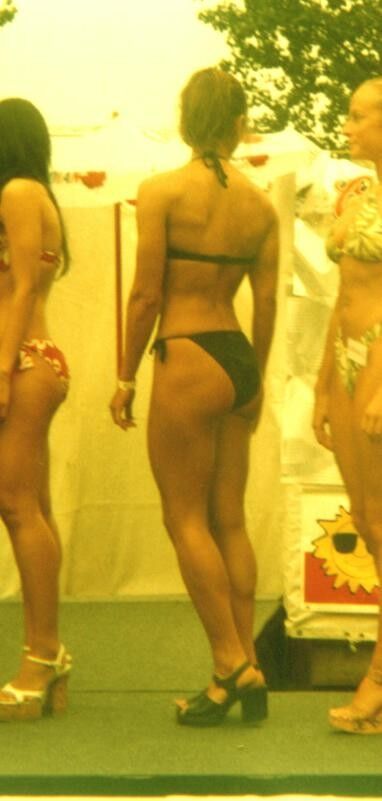 Free porn pics of Kim Inflates Tiny Black String Bikini Contest 2 of 7 pics