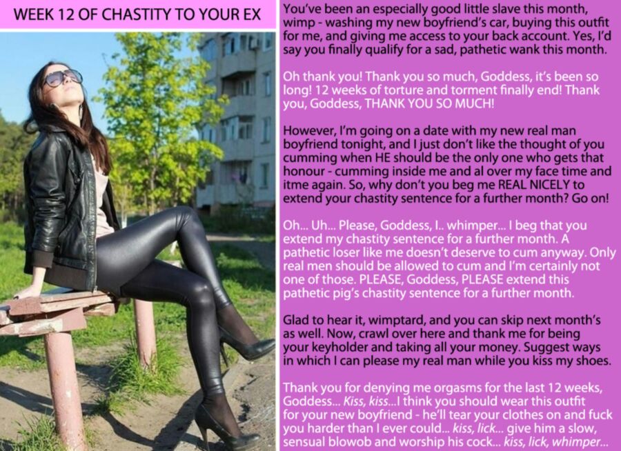 Free porn pics of Chastity, denial, cuckold and femdom humiliation 2 of 4 pics