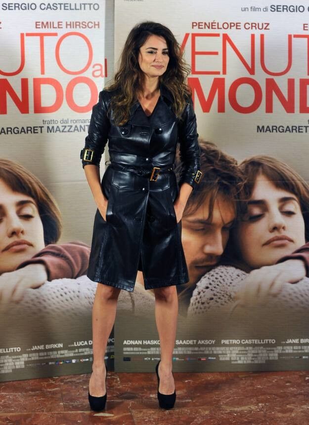 Free porn pics of Penelope Cruz - Leather Trench Coat 3 of 11 pics