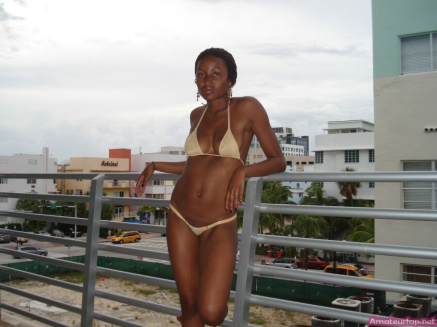 Free porn pics of Busty Ebony Girl From Cuba Flashing 18 of 41 pics