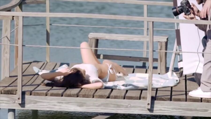 Free porn pics of Selena Gomez Inflates Tiny White Poka Dot String Bikini 4 of 15 pics
