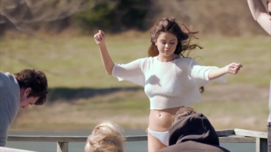 Free porn pics of Selena Gomez Inflates Tiny White Poka Dot String Bikini 13 of 15 pics