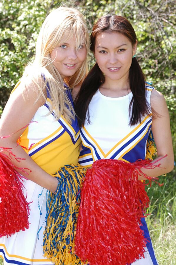 Free porn pics of Agnes and friend cheerleaders 3 of 122 pics