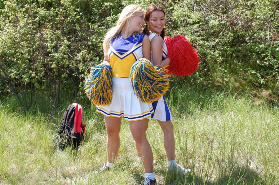 Free porn pics of Agnes and friend cheerleaders 11 of 122 pics
