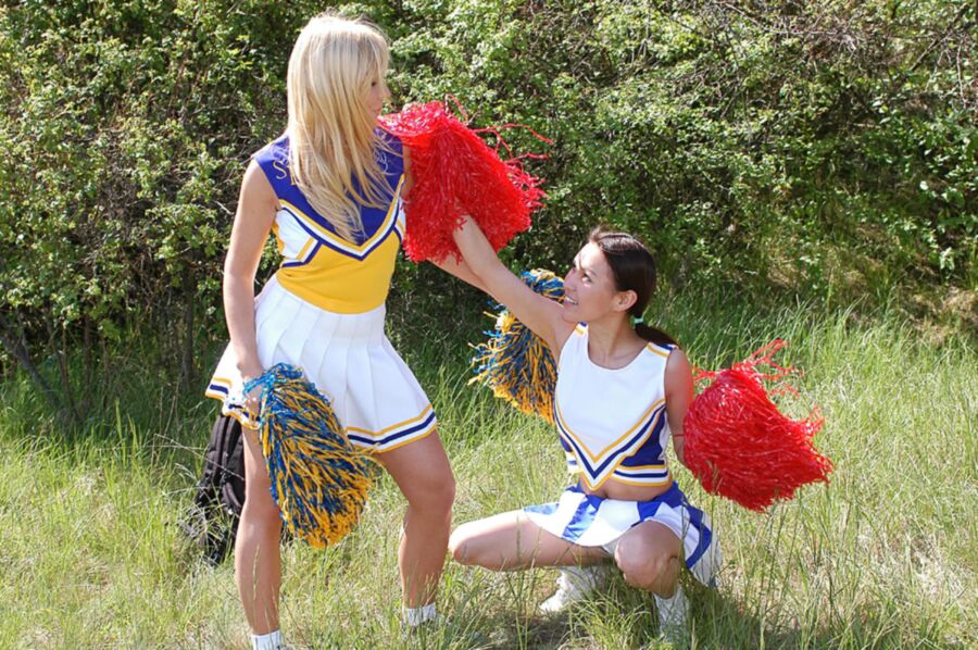 Free porn pics of Agnes and friend cheerleaders 6 of 122 pics