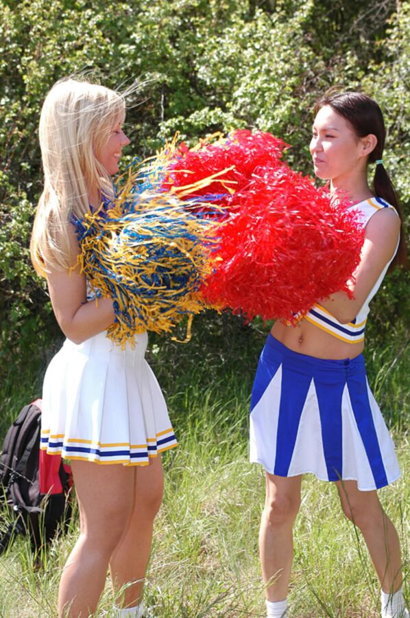 Free porn pics of Agnes and friend cheerleaders 1 of 122 pics