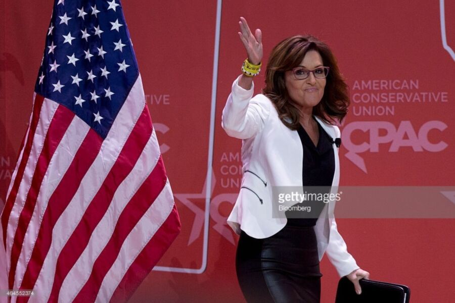 Free porn pics of Sarah Palin -  Sexy Tight Leather Skirt 11 of 16 pics