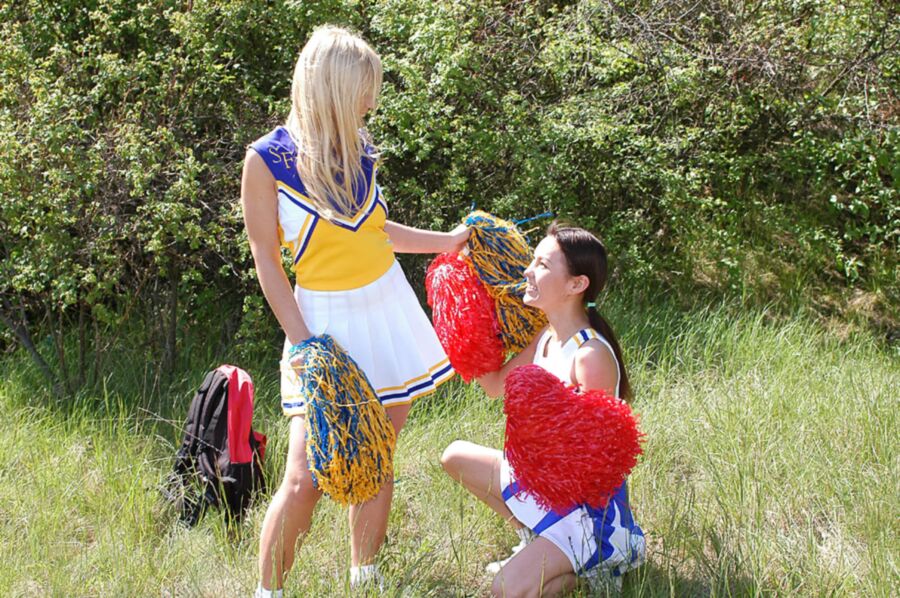 Free porn pics of Agnes and friend cheerleaders 2 of 122 pics