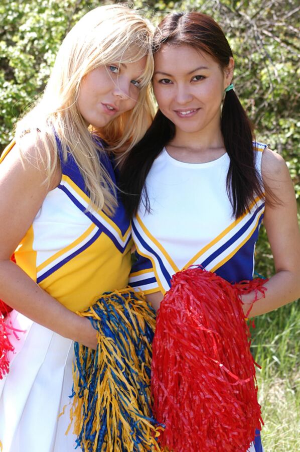 Free porn pics of Agnes and friend cheerleaders 7 of 122 pics